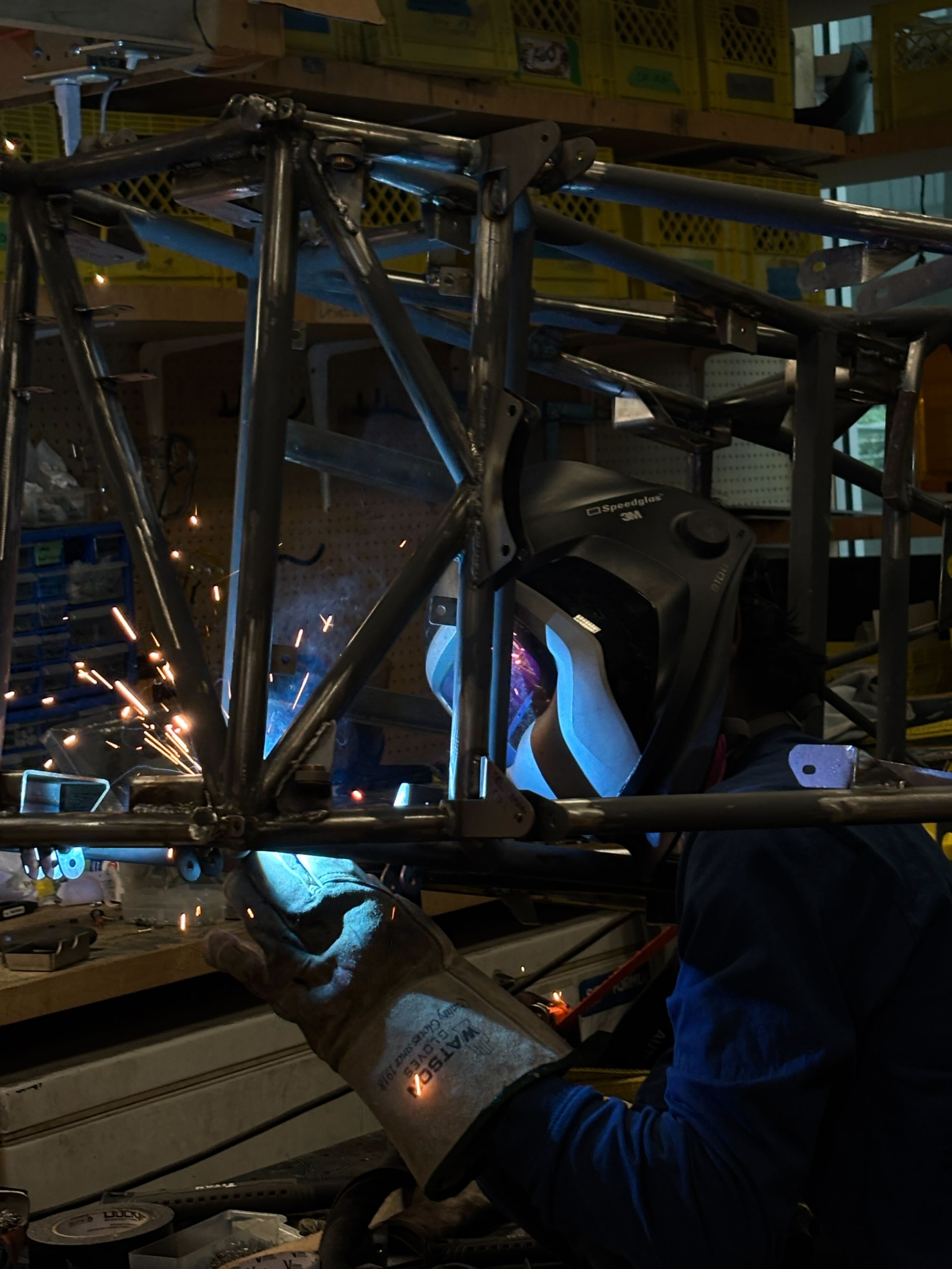 Welding the chassis