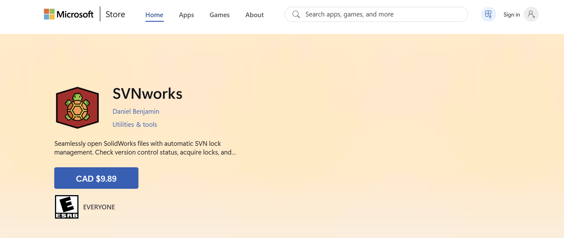 SVNworks application listing on the Microsoft Store