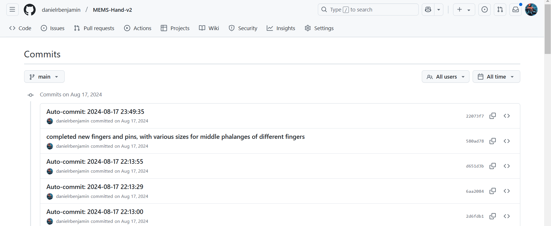 Git Auto Commit History Sample
